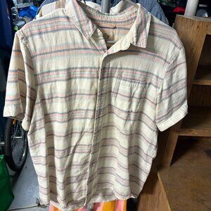Marine Layer Short-Sleeve Button-Down; Size L